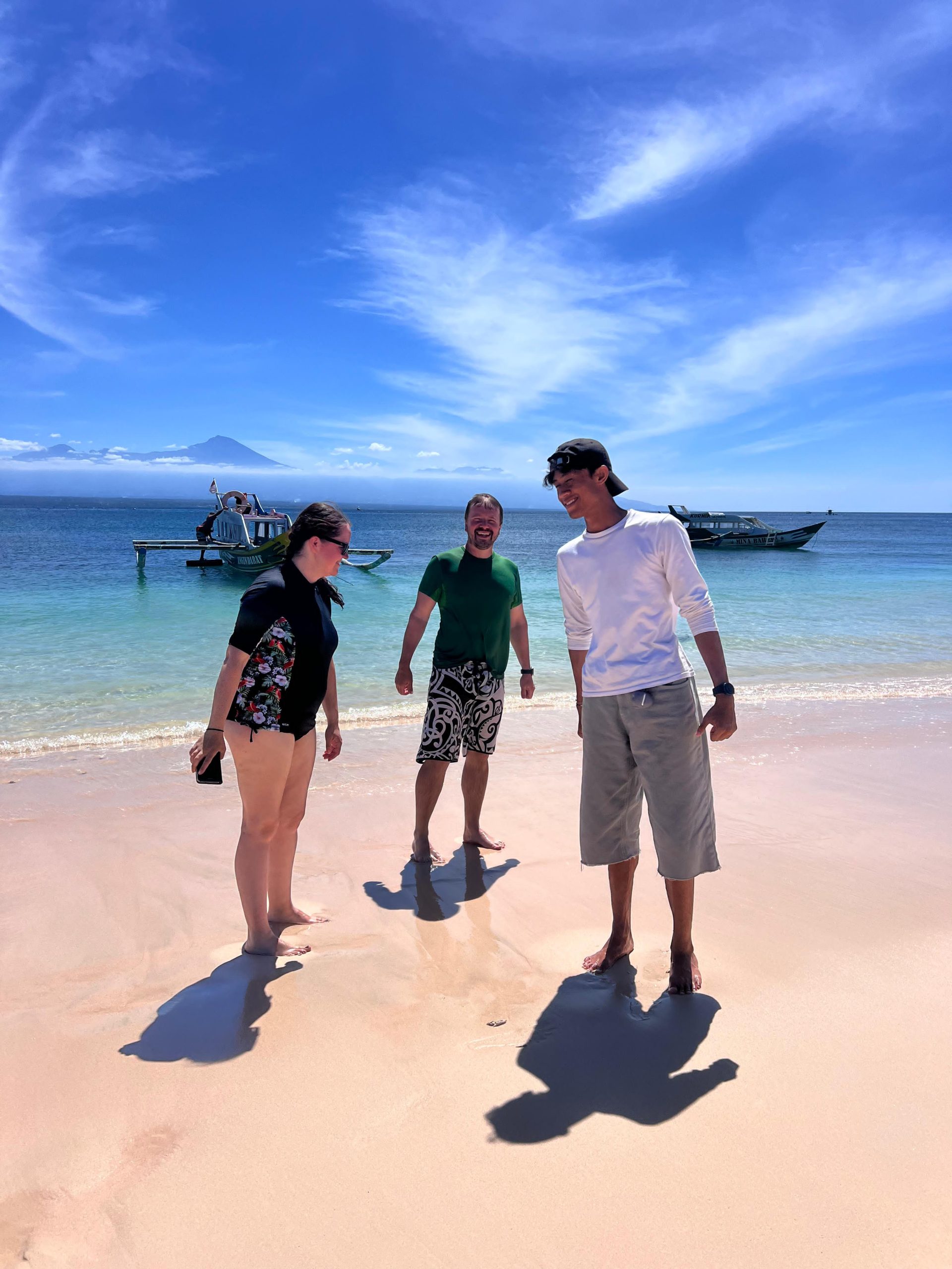 Guests at Pink Beach